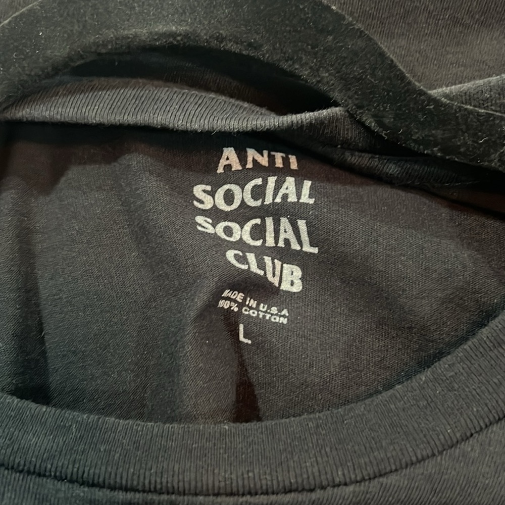 Anti Social Social Club Black T-Shirt - Picture 3 of 3